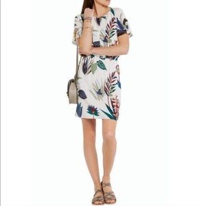 TORY BURCH Anatolie' Botanical A-Line Silk Dress